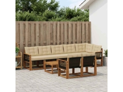 Vidaxl Conjunto De Sofás Para Exterior 9 Pcs Natural E Bege