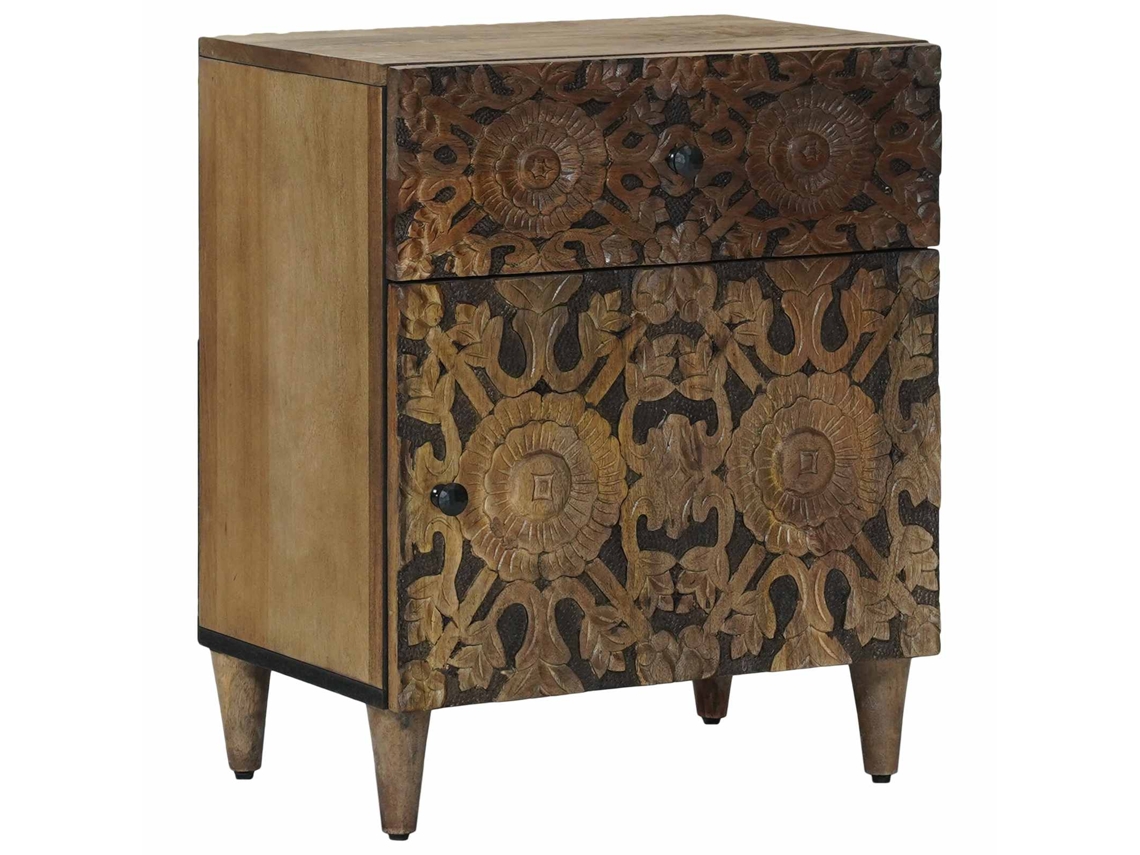Vidaxl Gabinete De Cama Com Gaveta Castanho 50 X 33 X 60 Cm