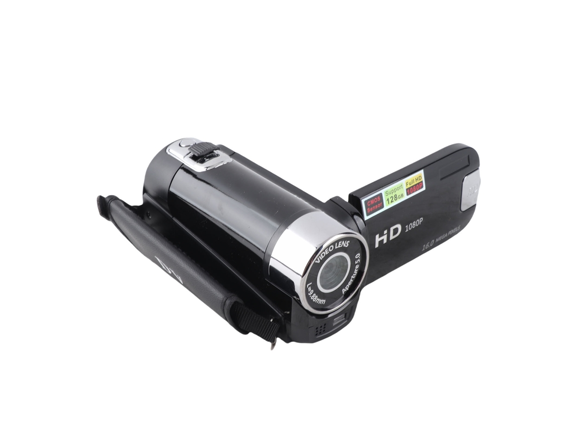 CÂMERA digital Business 1080p 16MP com zoom 16x, estabilização, microfone e luz LED