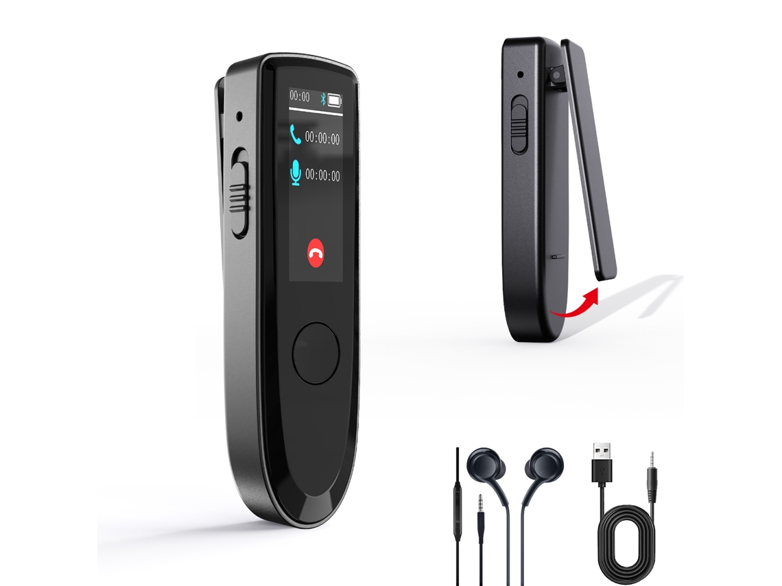 Grabadora de reuniones de negocios portátil e inteligente con batería de larga duración (d1 Black - 64 GB)