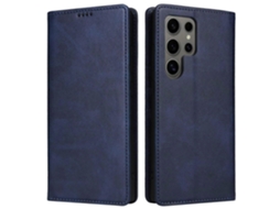 Capa De Couro Com Bloqueio Rfid Para Samsung Galaxy S24 Ultra
