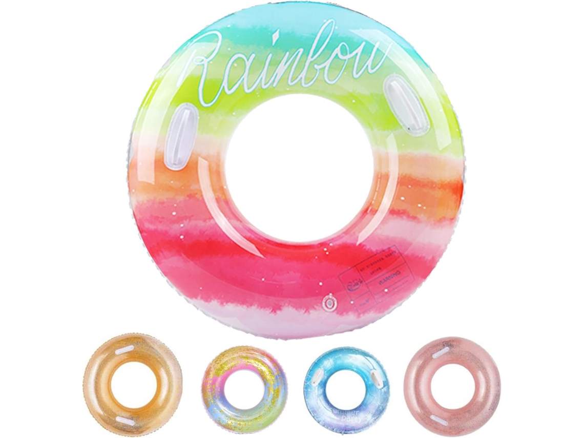 Boia Inflável com Nuvens Arco íris, Piscina, Brinquedos Flutuantes para Adultos, Praia e para o Verão, Decoração para Festa, Natação AQUAFORGE