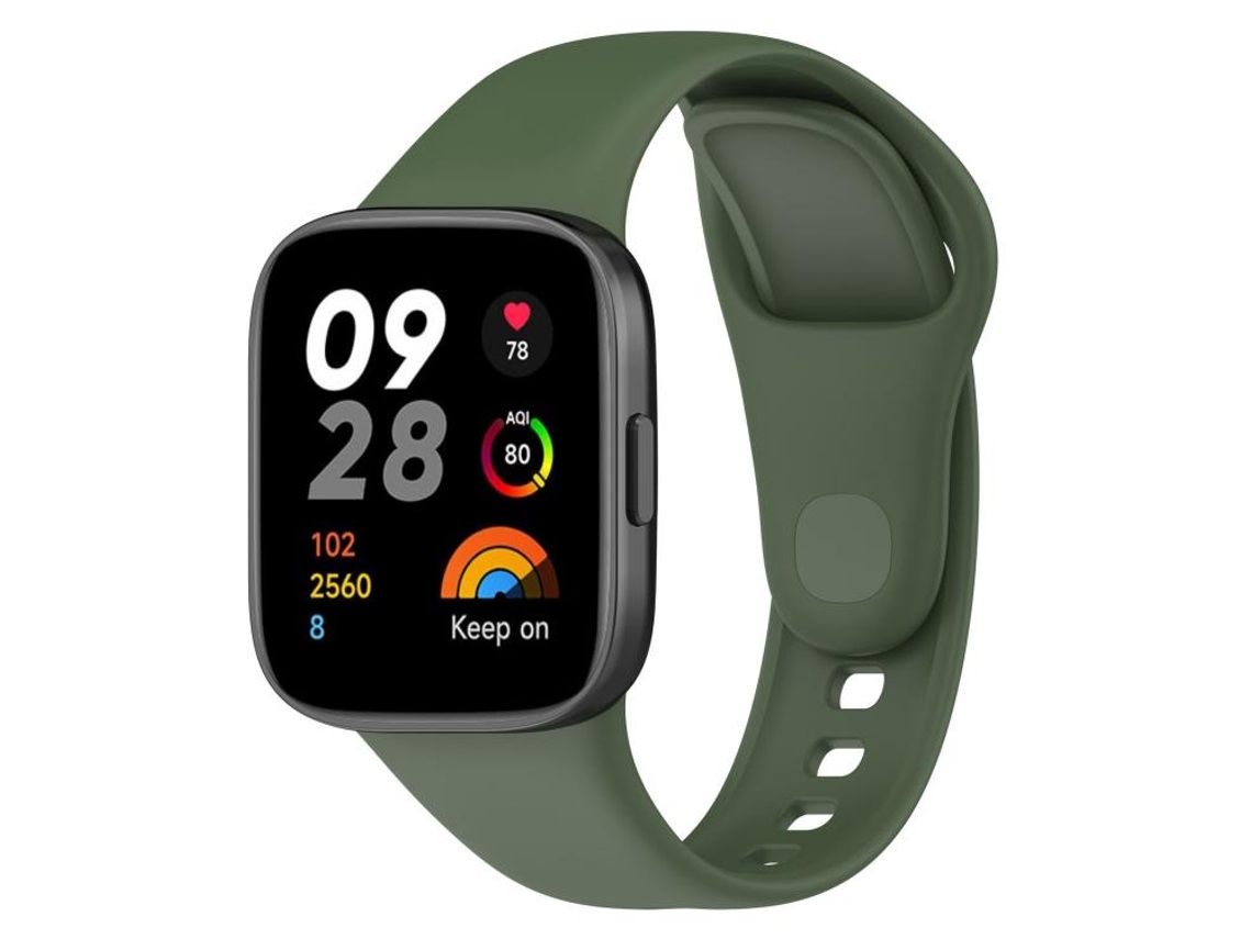 Bracelete para Redmi Watch 3 XIAOMOYU em silicone cor sólida verde escuro