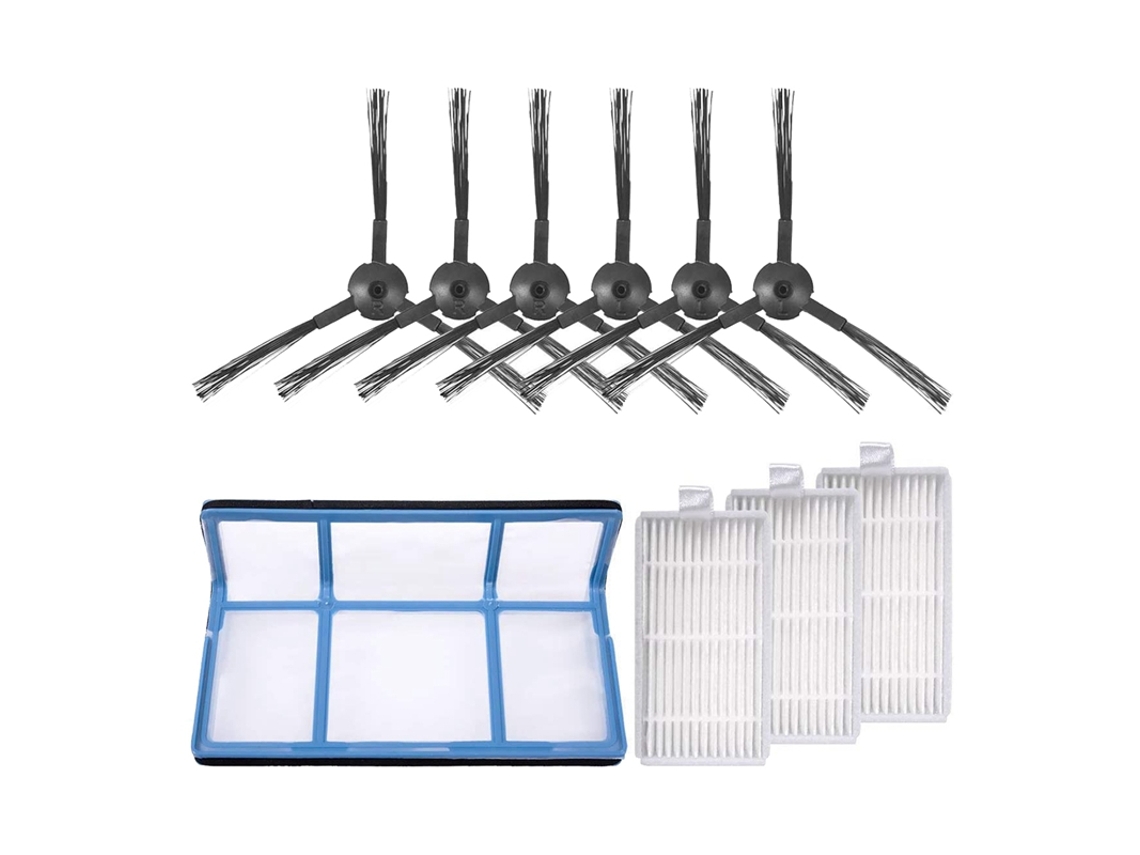 Substituição para aspirador robô ilife v3 v3s v5 v5s v5s pro, 1x filtro primário3x filtros6x escovas laterais