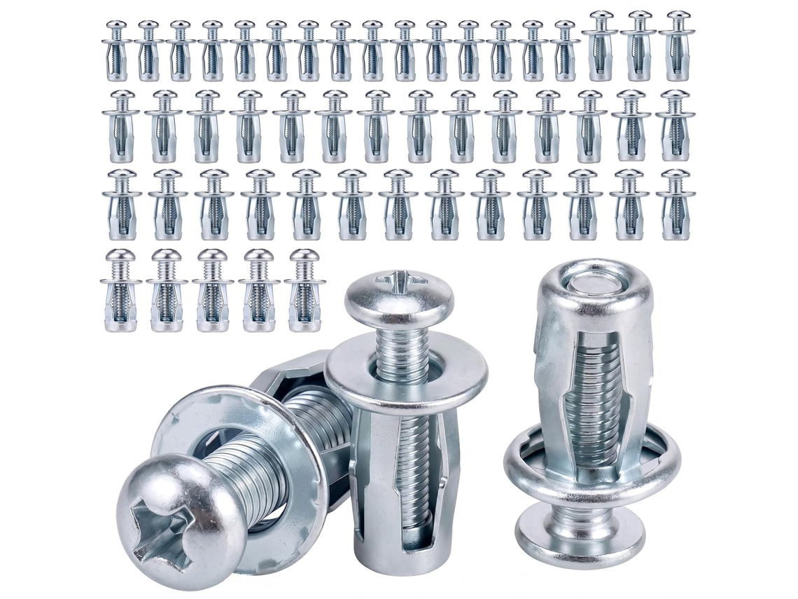 Kit Com 50 Parafusos De Expansão Porca Em Formato Pétala, M4 M5 M6 M8,