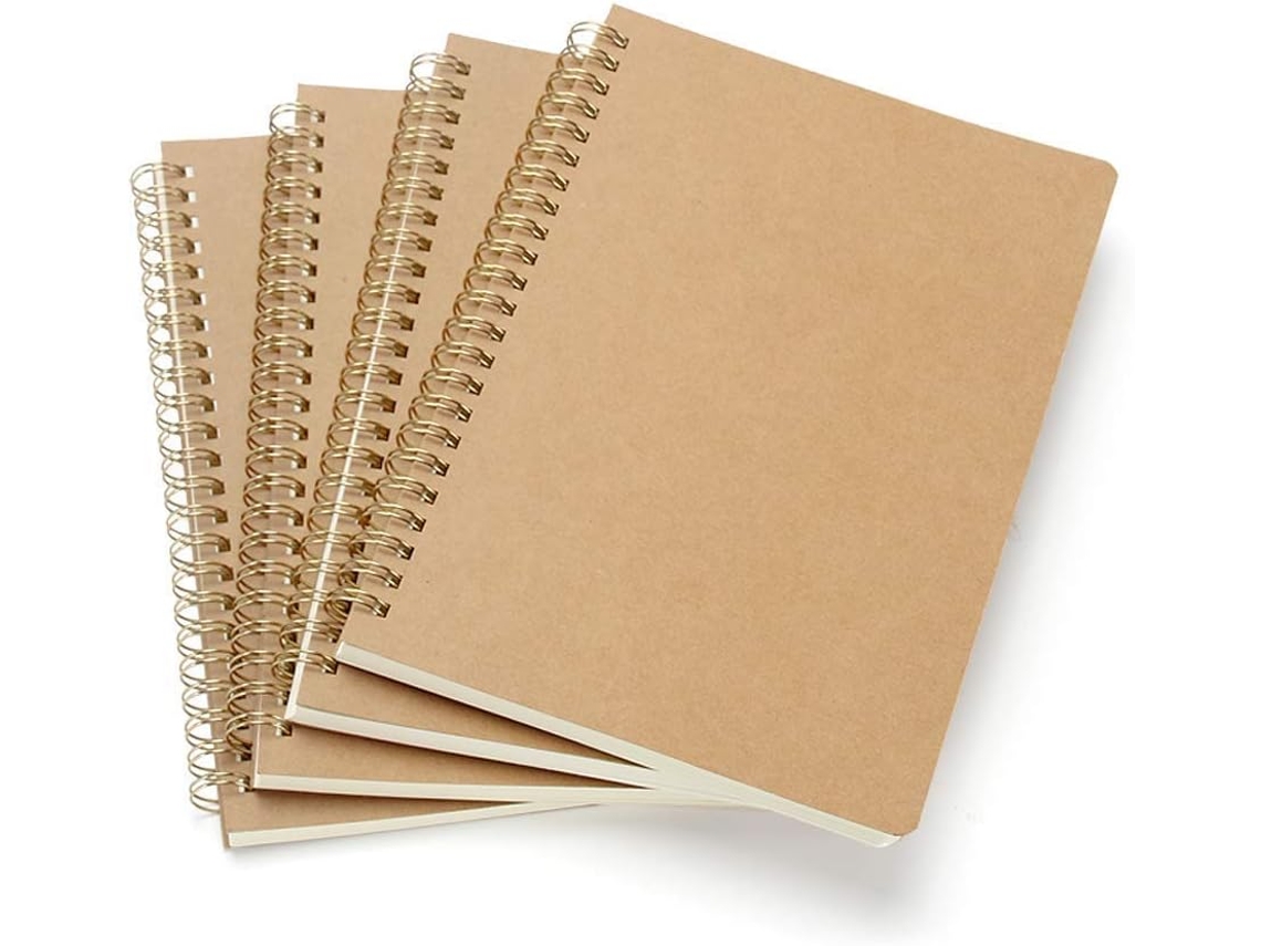 Pacote com Dois Cadernos Clássicos B5 com Espiral Dupla, Bloco de Notas e Desenho BRILVIBERA