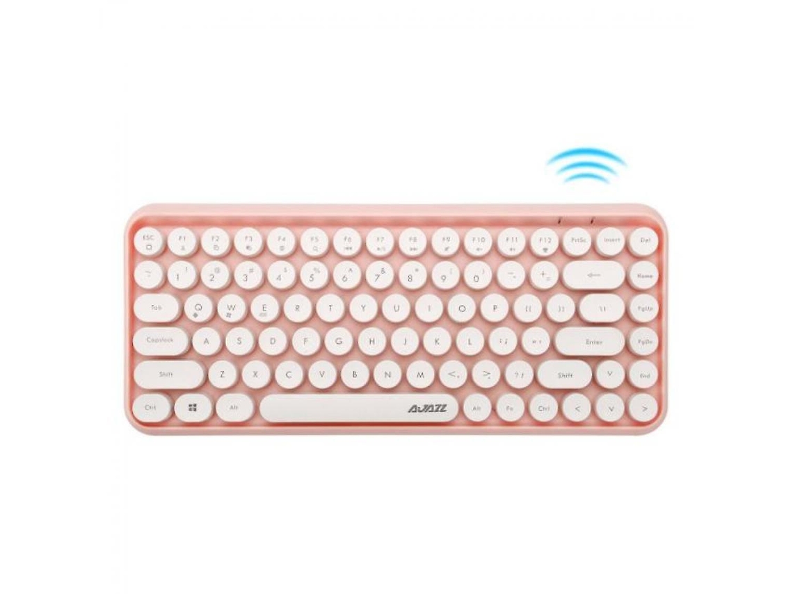 Teclado Sem Fio 308i Dual Mode, Bluetooth, Teclado Circular De 84 Teclas Para Ios | Teclado Ly Ebike (rosa)