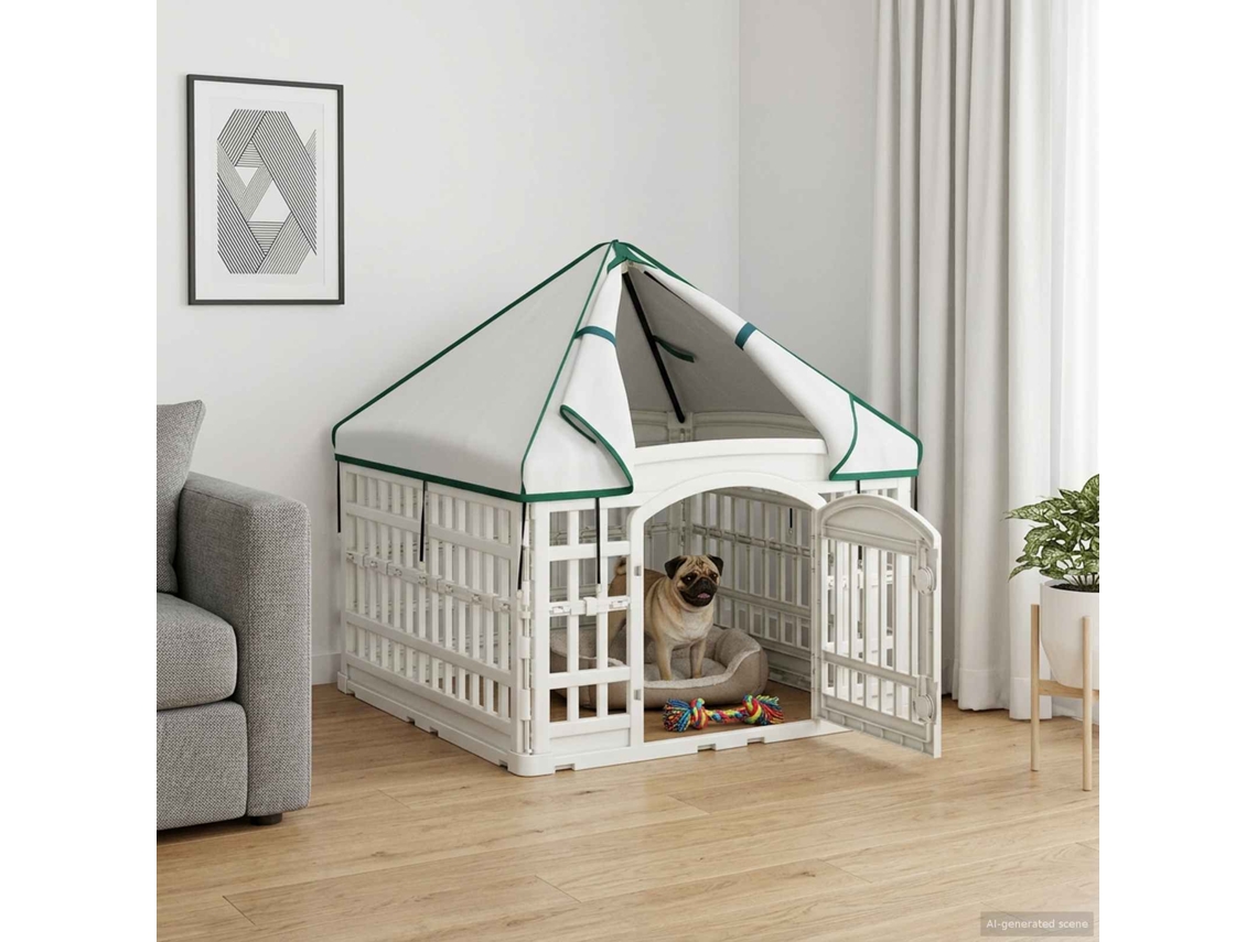 Vidaxl Playpen De 4 Painéis Com Telhado 88 X 88 X 112 Cm