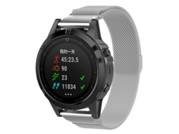 Bracelete para Garmin XIAOMOYU Fenix 8 / 7 / 6 / 5 Metal Milanês Ajuste Rápido Prata (22mm)