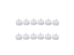 Rebe-12 Peças De Velas Led Sem Chama Com Mecha Transparente Para Halloween, Festivais E Decoração De Quartos