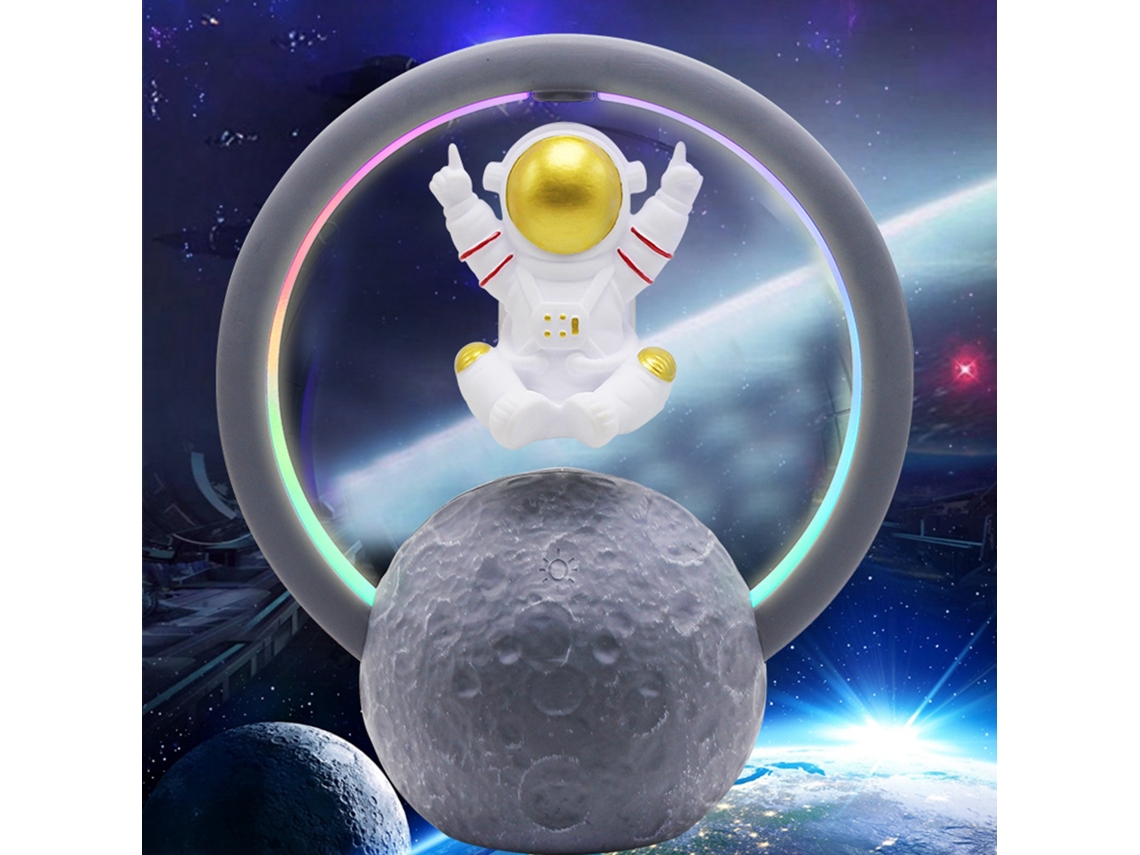 Alto falante Bluetooth LAXISCREED Astronauta Led Ouro