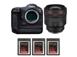 Eos R3 + Rf 85mm F/1.2 L Usm + 3 Sandisk 256gb Extreme Pro Cfexpress Type B + Ebook “20 Dicas para Fotos Que Impressionam” CANON