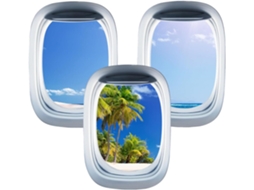 Conjunto De 3 Adesivos De Parede Em Pvc Com Formato De Avião, Removíveis E Fáceis De Aplicar.