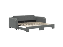 Sofá cama MAISON EXCLUSIVE Gavetão 90x200 Cm Tecido Cinzento escuro