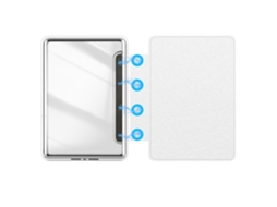 Capa Panoona Transparente Com Fixação Magnética Lateral Para Kobo Clara Colour / Bw 2024 6 Polegadas Brancas