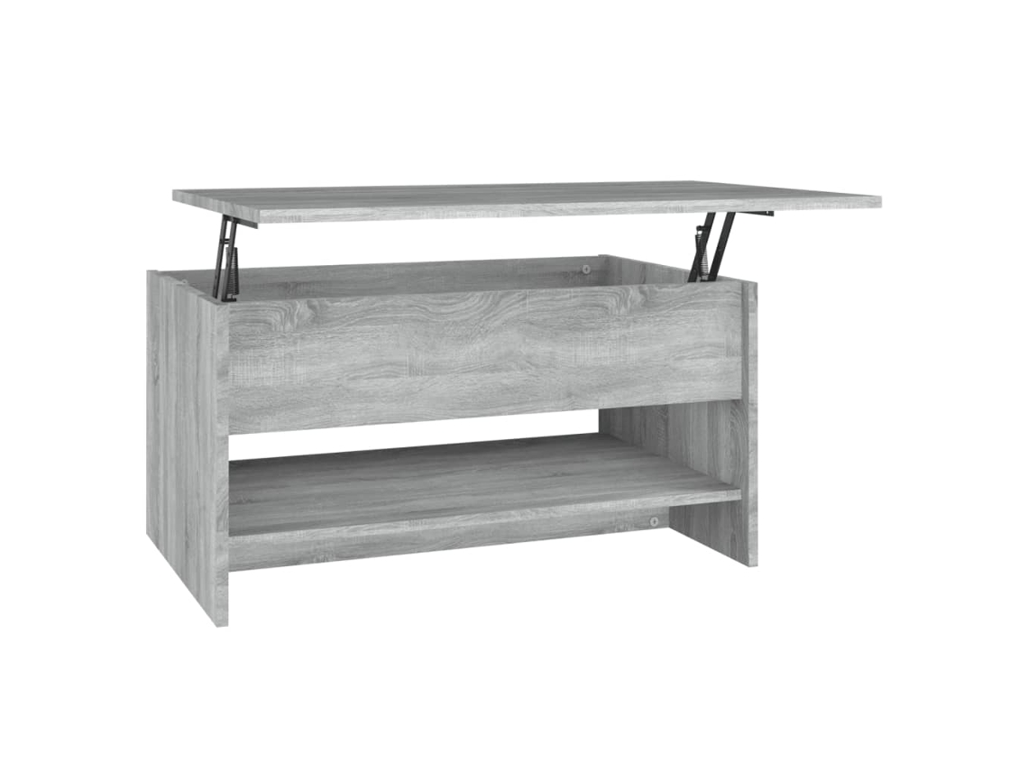 Coffee Table, Coffee Tables Vidaxl Cinzeto Madeira Processada (80 X 50 X 41.5 Cm)