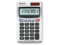 SHARP El-379Sb Calculadora Pocket Calculadora Básica Branco