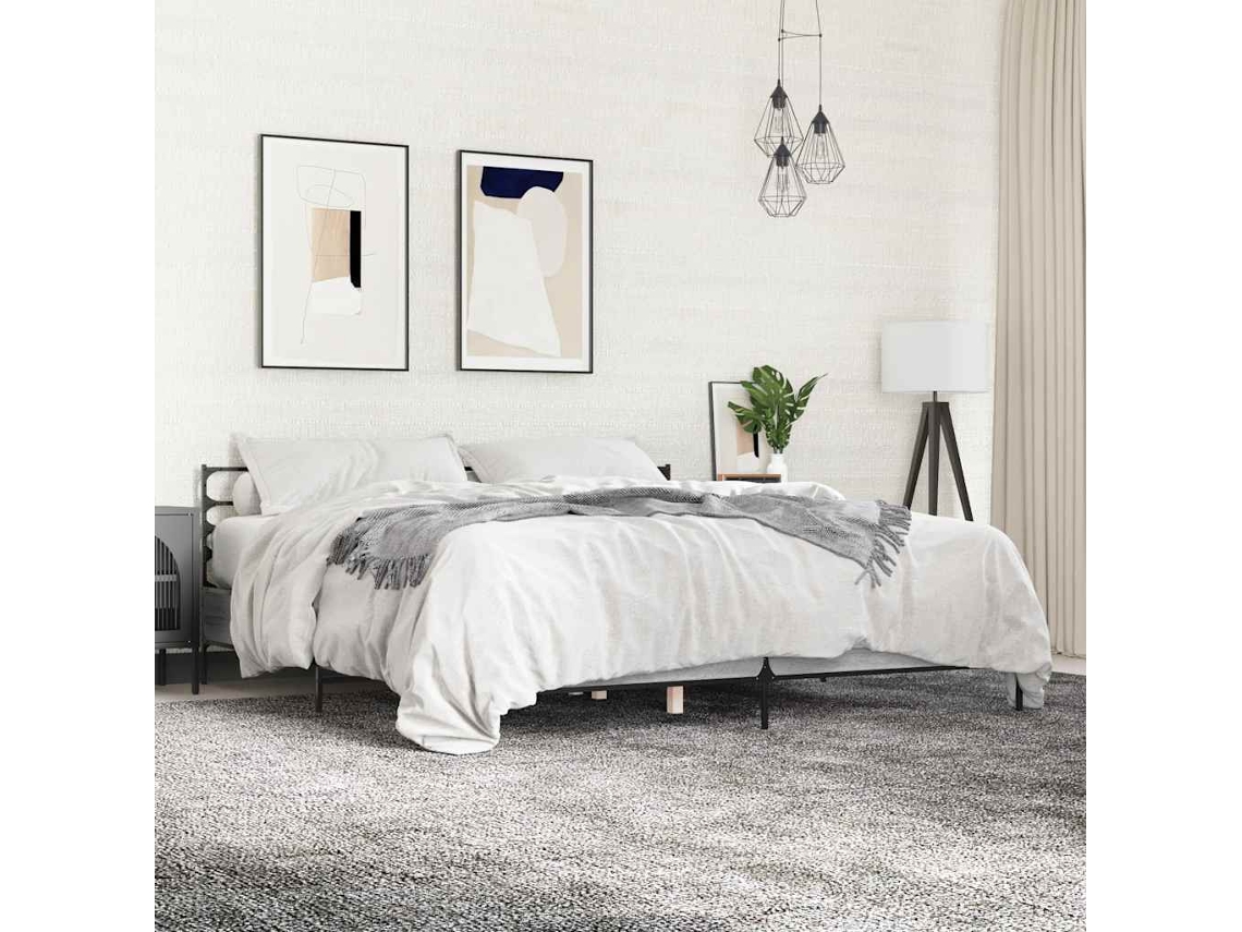 Vidaxl Estrutura De Cama 200x200 Cm Derivados Madeira/metal