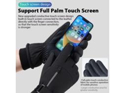 Mtengoo Luvas Inverno Tela Sensível Toque Impermeáveis Ciclismo Corrida Motociclismo Esqui Lã Antiderrapantes Dedos Completos 5-10°