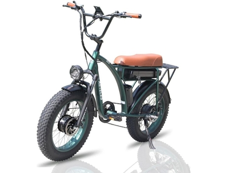 Keteles Kf8 Bicicleta Elétrica Verde 2000w Motores Duplos 23ah Bateria 20 Polegada Pneu Gordo Bicicleta De Montanha Benfuto