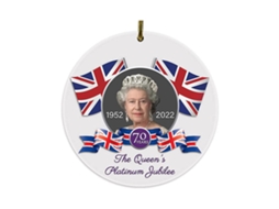 Pingente de Decoração Comemorativa 70 Anos da Rainha Britânica LAXISCREED (jubileu de Platina)