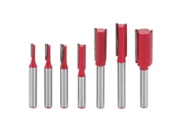 Conjunto de 7 Fresas Retas LYYTUNG para Tupia, Haste 6mm, para Acabamento Nivelado