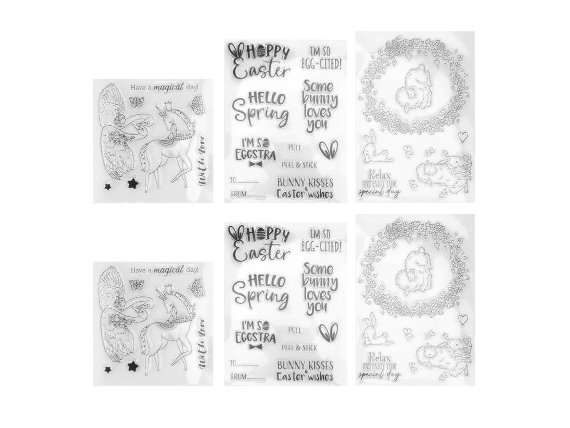 Sellos Transparentes Diy 6 Hojas Para Scrapbooking, Tarjetas Y Manualidades Decorativas