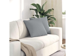 Vidaxl Travesseiros De Sofá 2 Pcs Cinzento-claro 45 X 45 Cm Tecido