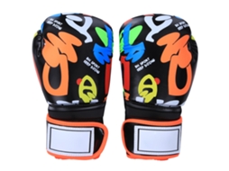 Luvas esportivas para crianças, respiráveis, para boxe, treino de artes marciais, preto