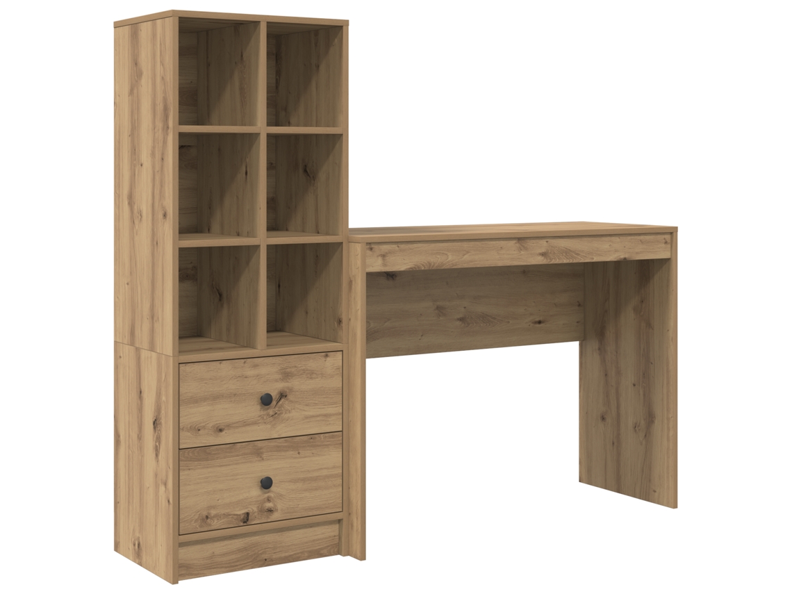 Conjunto 2 Escrivaninha De Escritório Vidaxl Castanho Derivados De Madeira (145,5 X 40 X 127 Cm)
