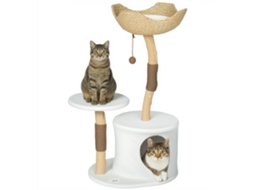 Torre de brincadeiras para gatos, arranhadores, plataformas, cama, nicho, almofada lavável, 55x45x102 cm | S/MARCA