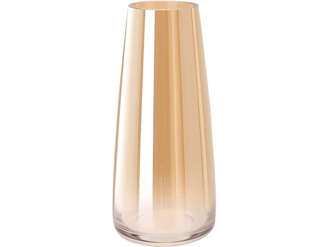 Vaso De Vidrio Grande Cónico Transparente Decorativo Estilo Nórdico Para Hogar Y Regalo