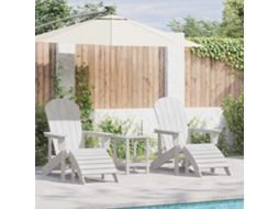 Vidaxl Cadeira De Jardim 2 Unid. Branco Polietileno