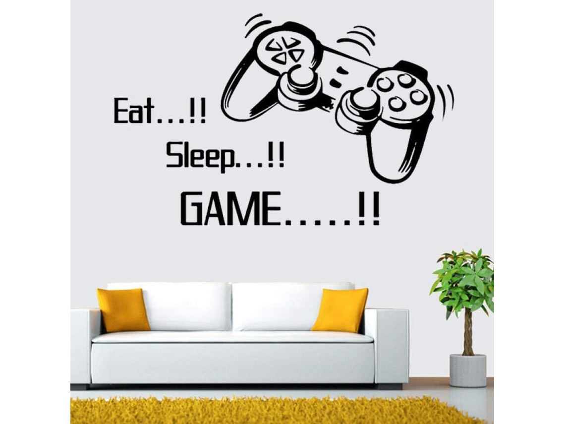 Adesivos Muraux, Adesivos Muraux Gamepad Papel Peint Autoadesivo Mural Amovível 43x57cm