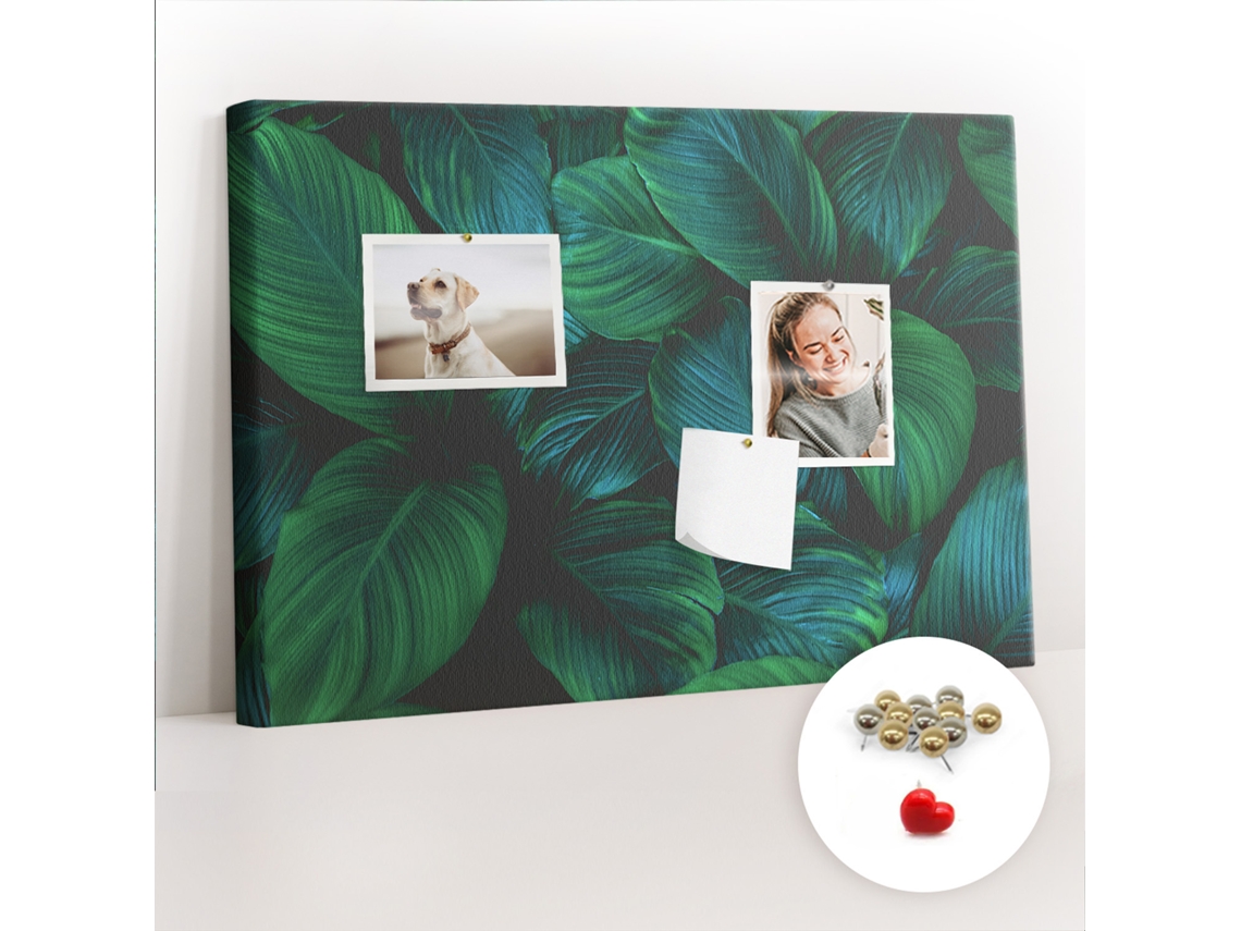 Quadro De Cortiça Folhas Da Natureza Para O Corredor Espelharte (60x40 Cm)