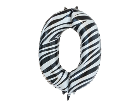 Balão WEFIESTA Foil Número 0 Zebra