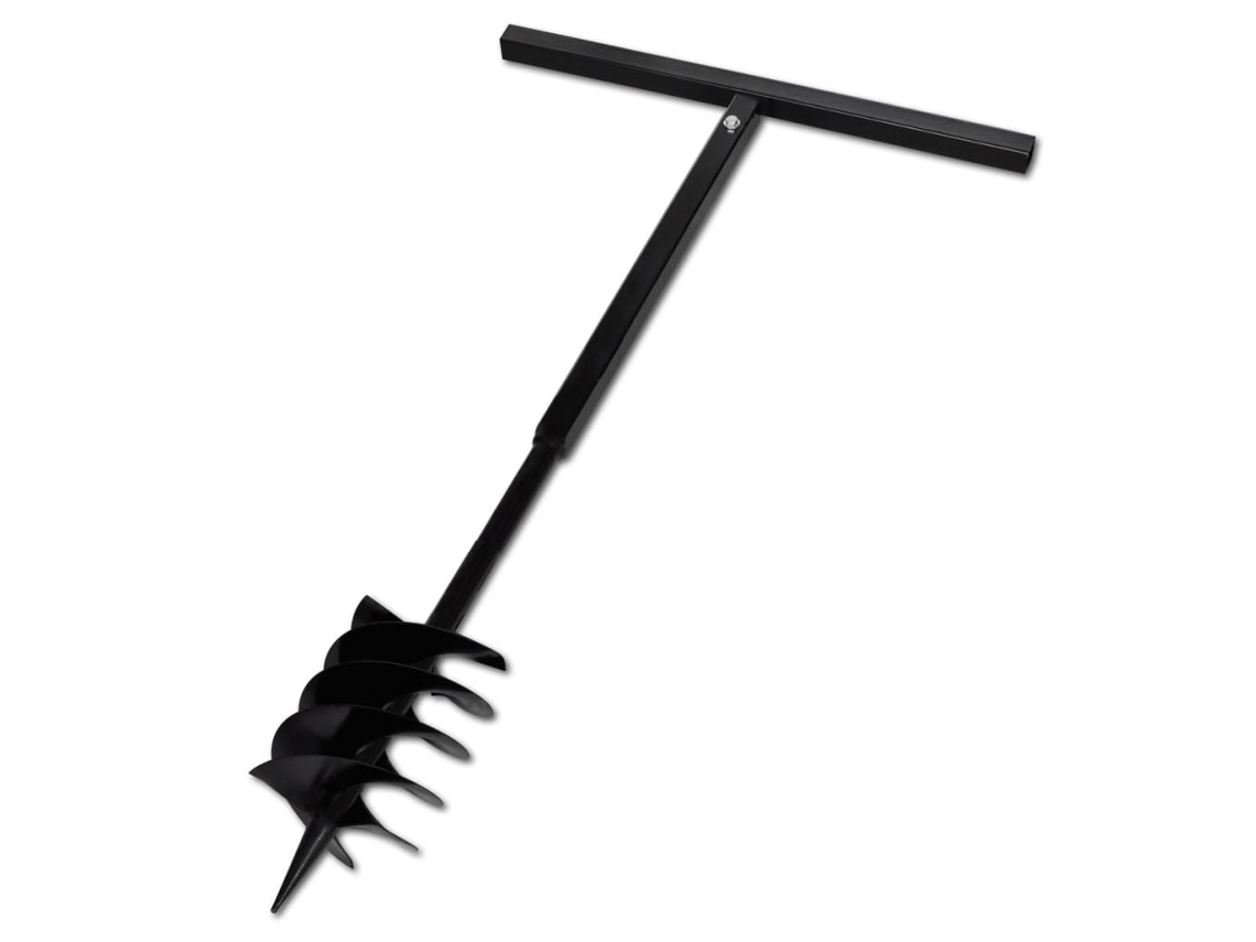 Broca Terreno Manuseado Handle Bit 180 Mm Com 3 Espirais De Aço Pretos