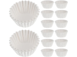 1000 Forminhas de Papel Redondas Brancas para Cupcakes