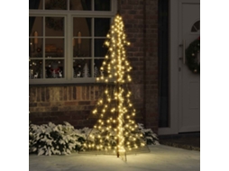 Vidaxl Árvore De Natal 240 Led Branco Quente 180 Cm Pet