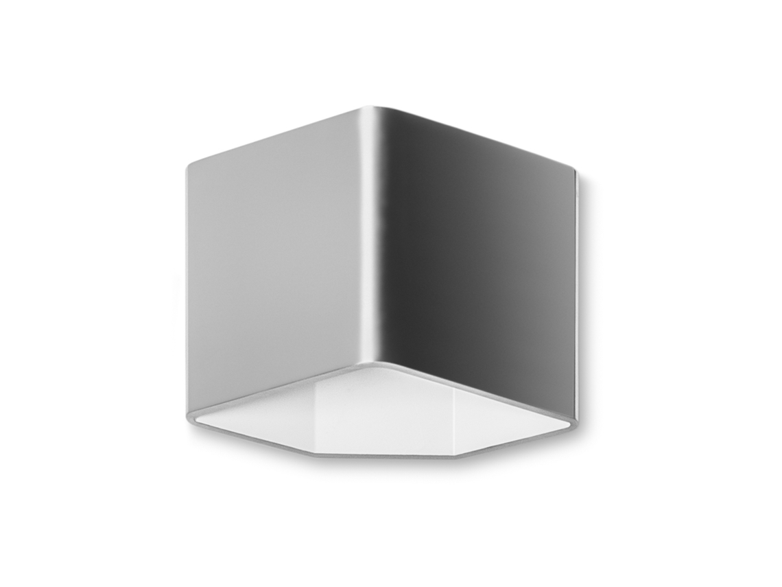 Ledsc4 Jet - Aplique 164x164x149mm, Alumínio, Cor Prata, Led, Máx 9.7w, Ip23