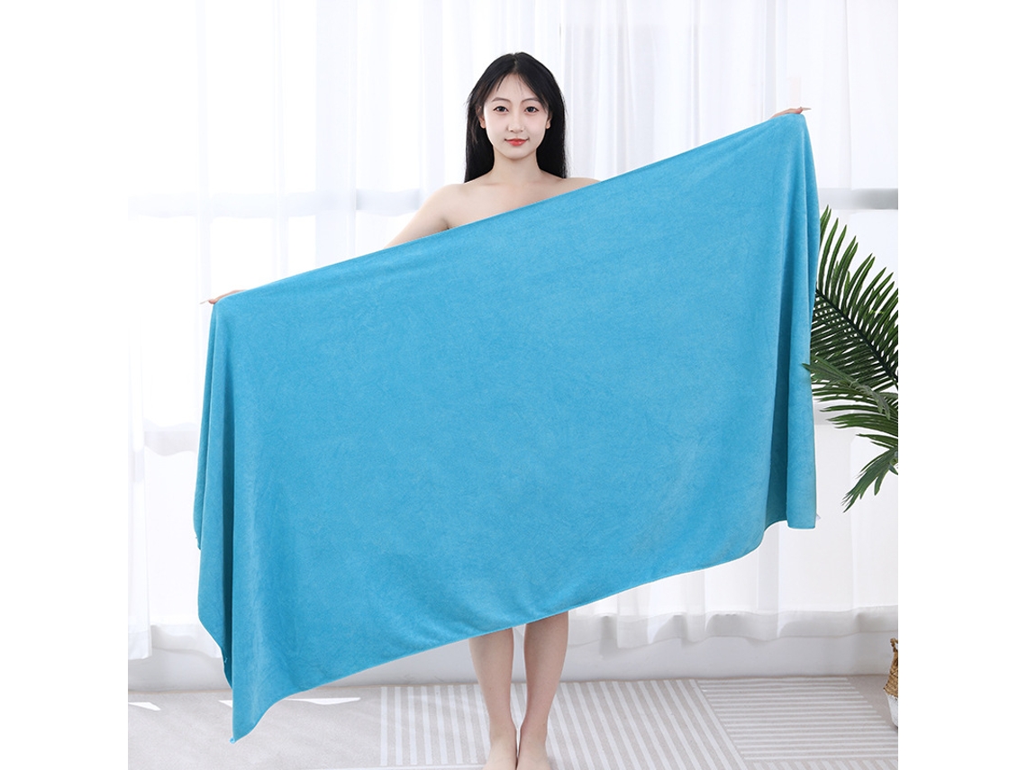 Toalhas De Banho Em Algodão 80x180cm Jumbo Extra Grandes macias, Absorventes, Espessas, Qualidade De Hotel De Luxo Azul Claro Hexinyigjly