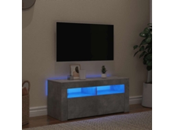 Vidaxl Móvel De Tv Com Luzes Led 90x35x40 Cm Cinzento Cimento