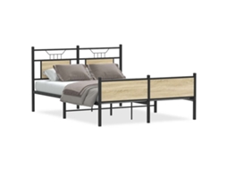 Estrutura Cama S/ Colchão Derivados de Madeira Carvalho Sonoma MAISON EXCLUSIVE (200x200 cm)