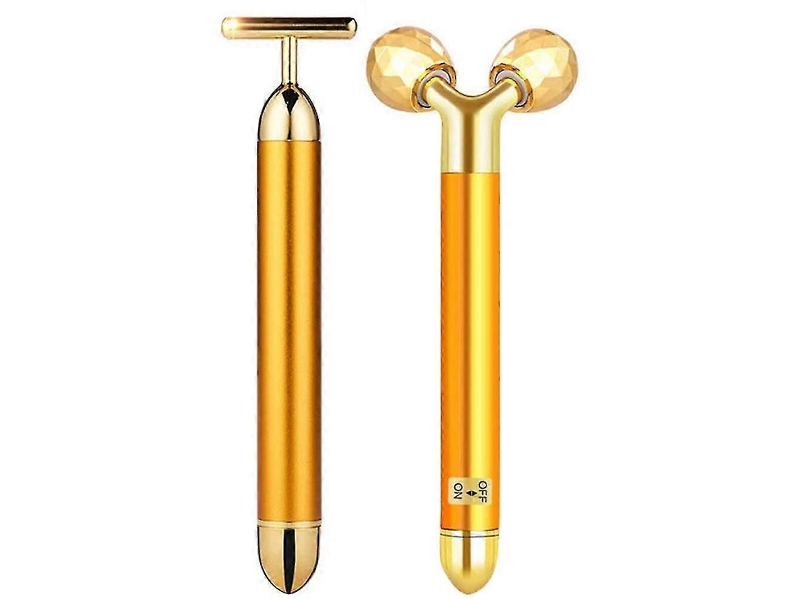 Masajeador Facial 2 em 1 Golden Pulse Barra Elétrica para Relaxamento GOKOCO