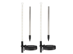 2026 2 Peças de Lâmpada Solar Led para Jardim Impermeável Ip44 Luz Quente Decoração Paisagística Exterior