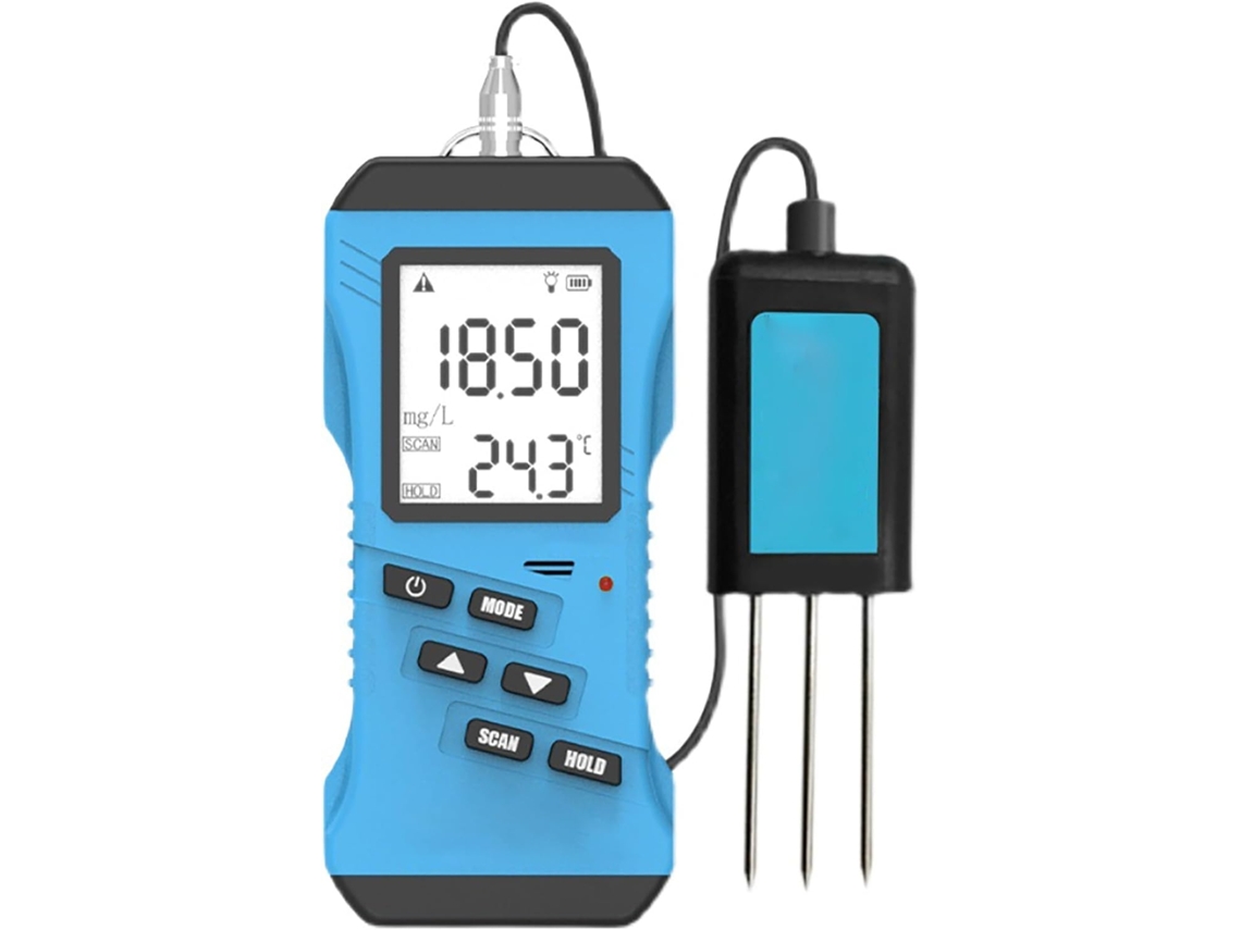 Analisador De Solo Digital Com Medidor Ph, Npk, Sensores Umidade E Temperatura – Kit Teste Preciso Para Jardim