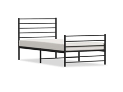 Bed Frame, Bed Frames Vidaxl Preto Aço (100 X 200 Cm)