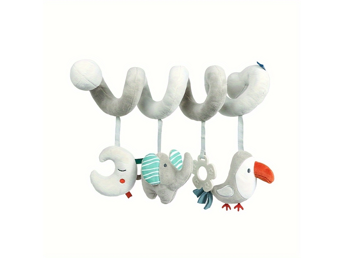 Carrinho De Bebê Pendurado Berço Ornamento Pequeno Animal Forma Espiral Dos Desenhos Animados Brinquedos Sensoriais De Pelúcia Yunzii