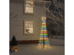 Vidaxl Árvore De Natal Em Cone 108 Luzes Led 70x180 Cm Colorido
