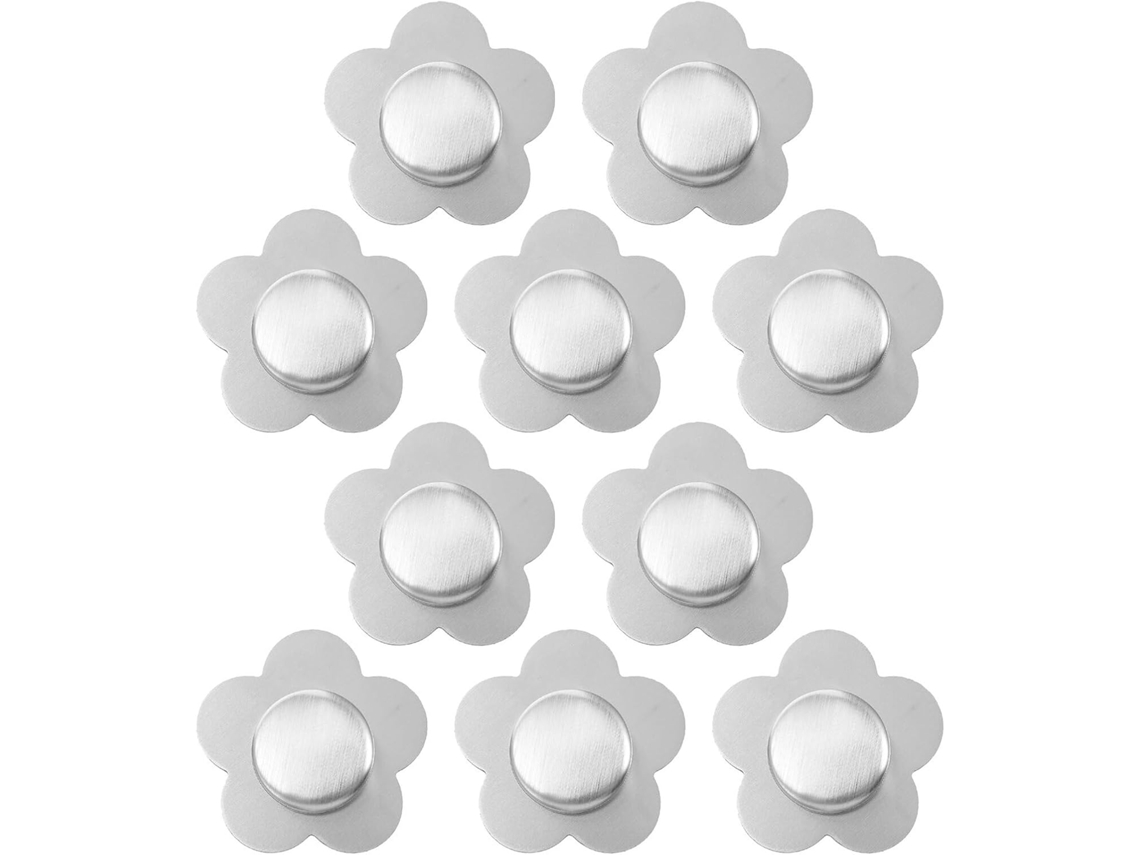 Inoomp 10 Pesos Magnéticos de Aço Inoxidável para Toalha de Mesa, 2,3 Polegadas,s Ao Vento, em Formato de Flor, para CHABERLU